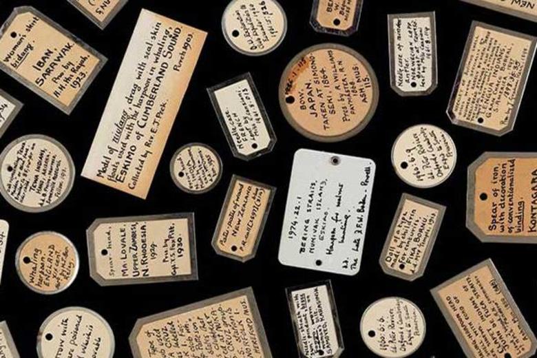 Collage of historic labels